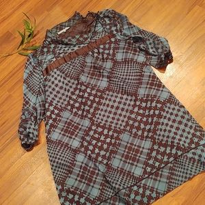 Brown and Green Dress size 14